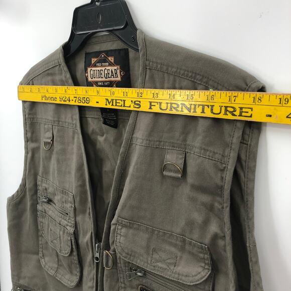 GUIDE GEAR Men's Full Zip Concealment, Photography, Shooting Vest Green Size L - Picture 4 of 11